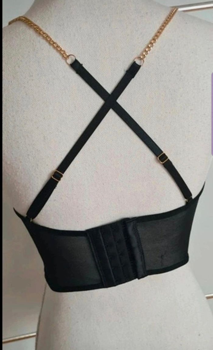 Soutien gorge bustier dentelle dos nageur - photo numéro 2