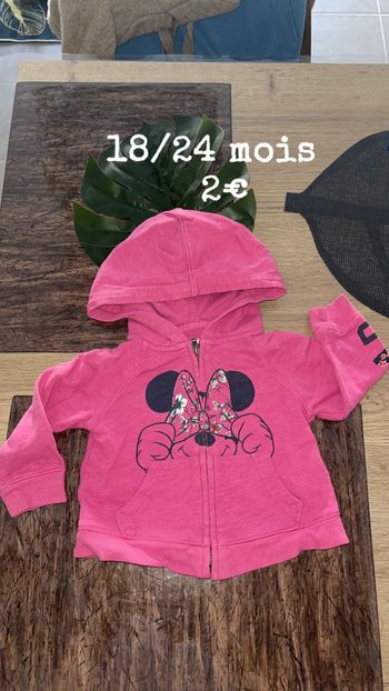 Gilet zip minnie 18/24 mois