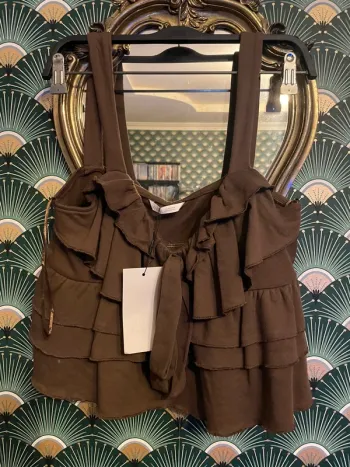 Blouse T-shirt, à volant Zara, taille L