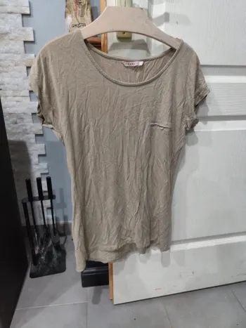T-shirt uni beige camaïeu