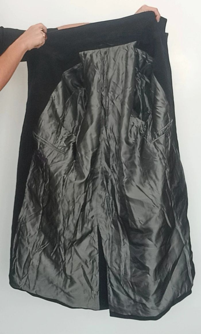 Manteau d hiver noir touché daim homme taille L - photo numéro 11