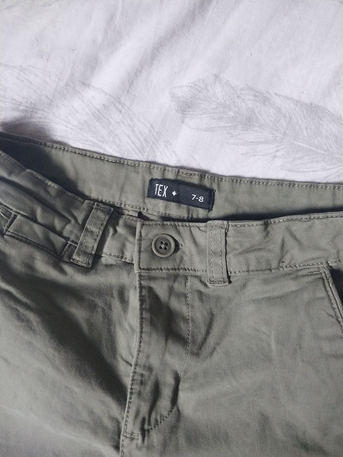 Pantalon garçon TEX kaki – Taille 7-8 ans - photo numéro 2