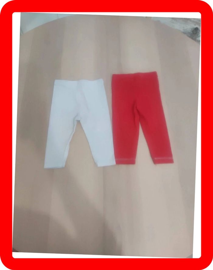 Lot de 2 leggings 12 mois - photo numéro 2