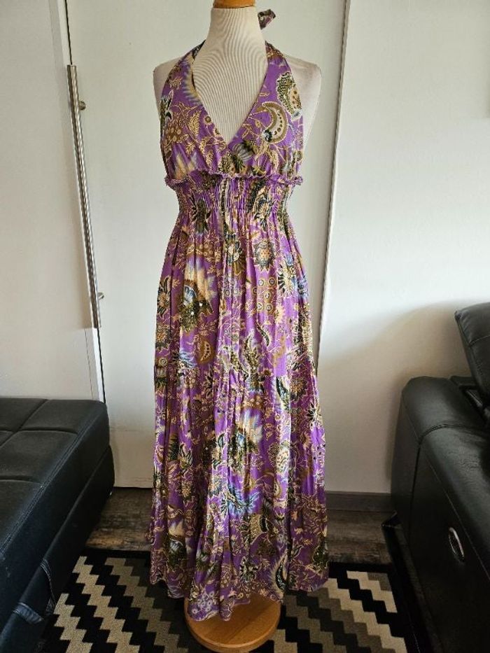 Robe longue bohème dos nu TU (38/40)