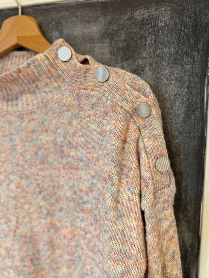 Pull femme Bonobo taille M rose chiné - photo numéro 4
