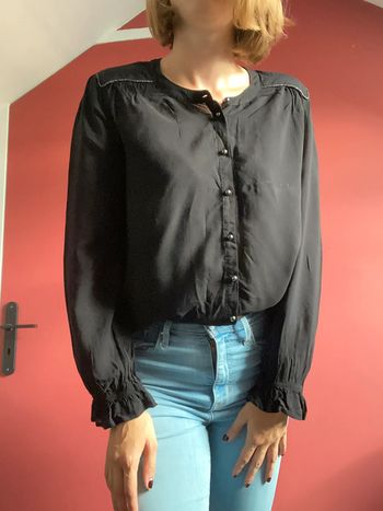 Blouse noire little miss captain  en S