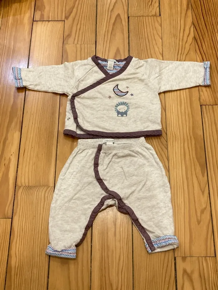 Pyjama 2 pièces obaïdi Hérisson lune 3 mois