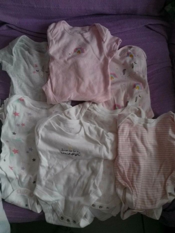 Lot de 7 bodies manches courtes Primark