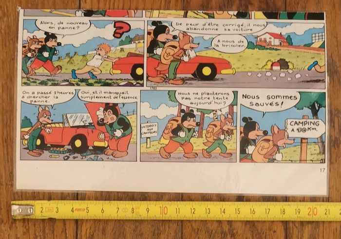 Ancienne petite publicité plastifiée corinne et jeannot Vintage - photo numéro 2