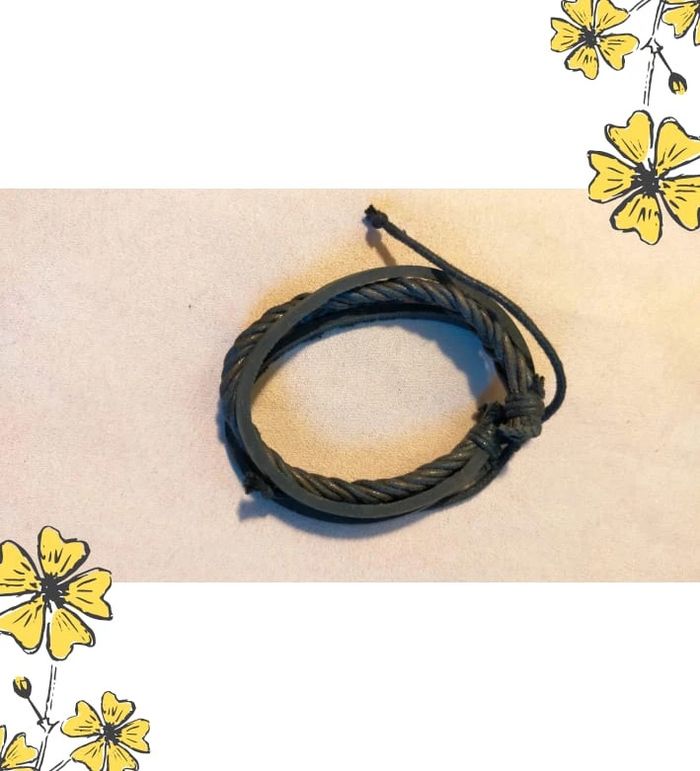 Bracelet mixte en cuir et corde tressée – Collection Terres d’Ailleurs - photo numéro 5