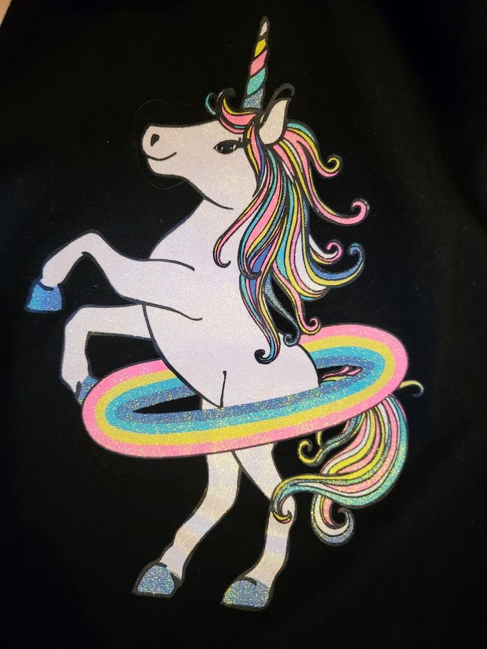 Debardeur licorne noir - photo numéro 2