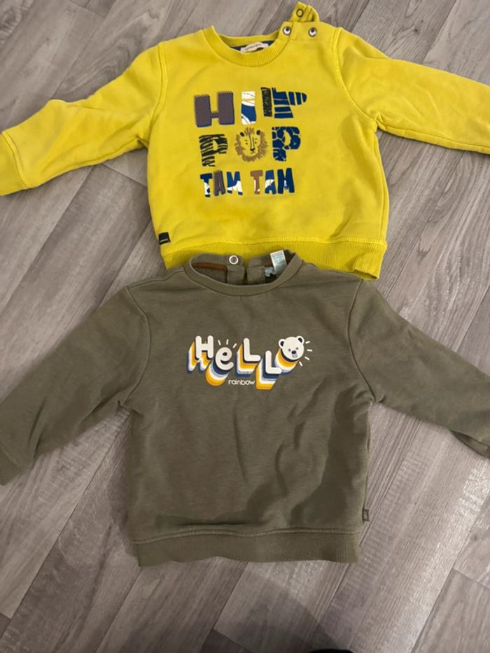 Lot de 2 sweat-shirt 18 mois