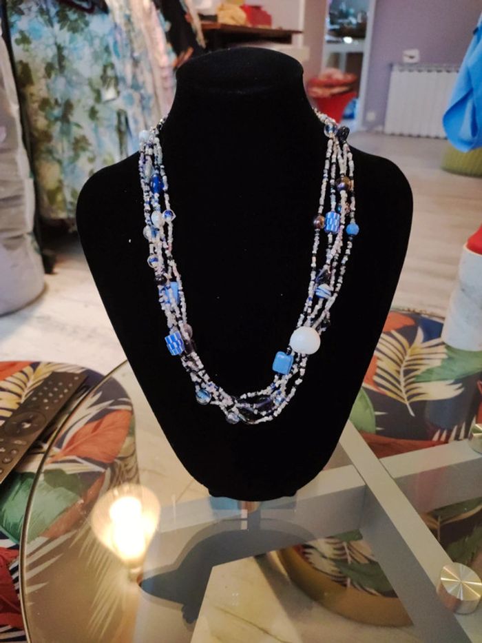 Collier perle rocaille et verre - photo numéro 3