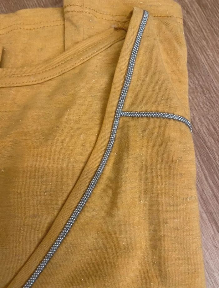 T-shirt Jaune moutarde femme M - photo numéro 4