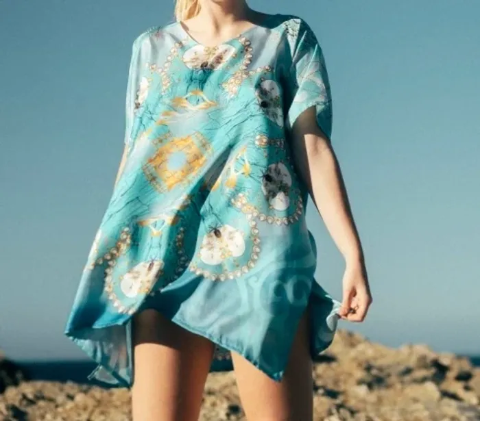 Caftan 100% soie – Mathilde Lordet – Thème “Vierge”