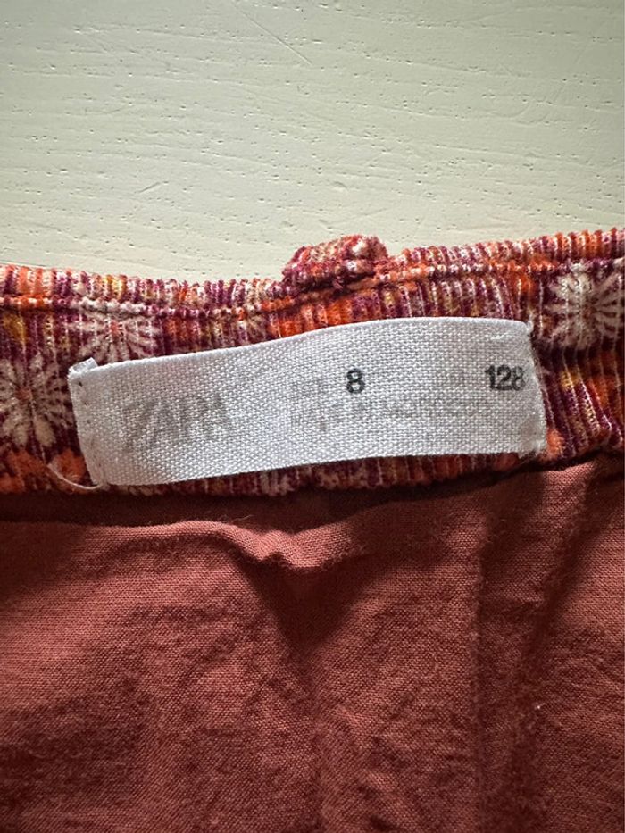 Jupe coton fleuri à velours Zara - photo numéro 3