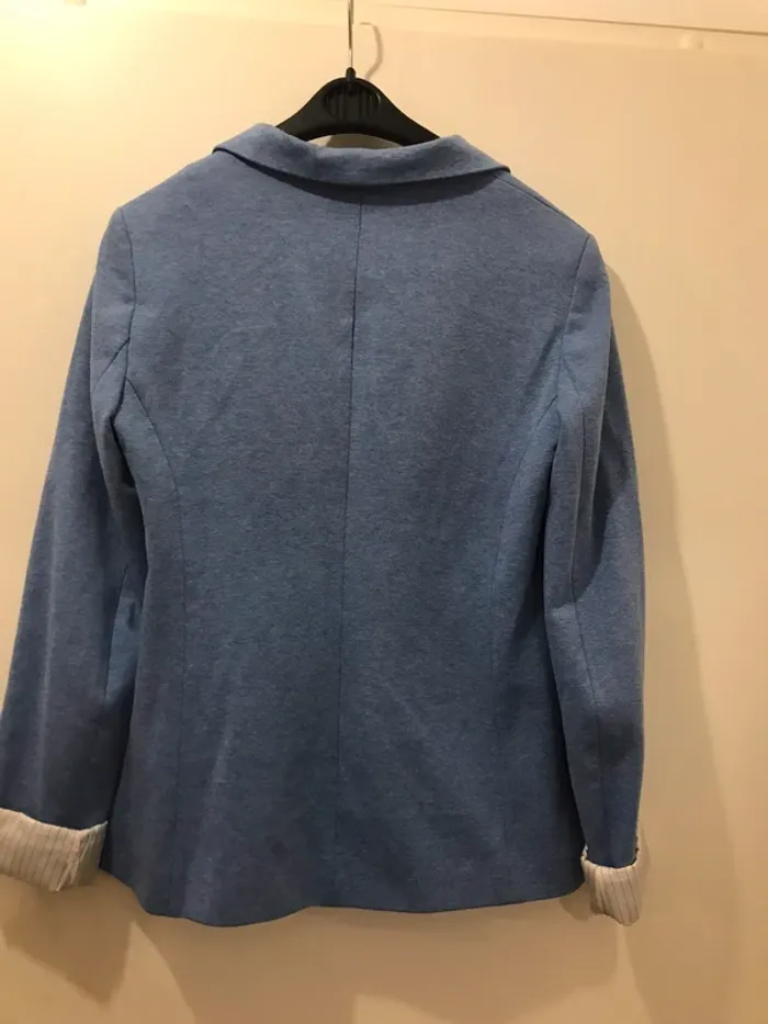 Veste femme pull & bear blazer bleu clair taille S - photo numéro 3