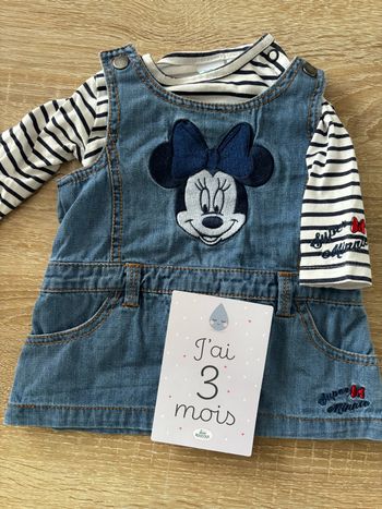 Ensemble robe en jean Minnie DISNEY t.3m