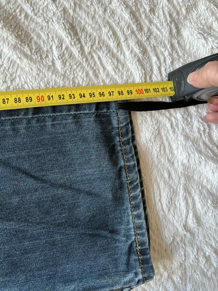 Jean Levi’s 514 regular Straight droit L42/44 W33 L30 Bleu brut délavé homme Mexique US rare - photo numéro 19