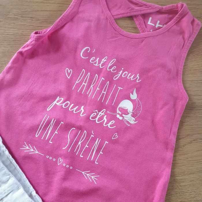 🩷 Ensemble tee-shirt débardeur short jeans La Halle/Kiabi #emyfleury_4ansfille - photo numéro 2