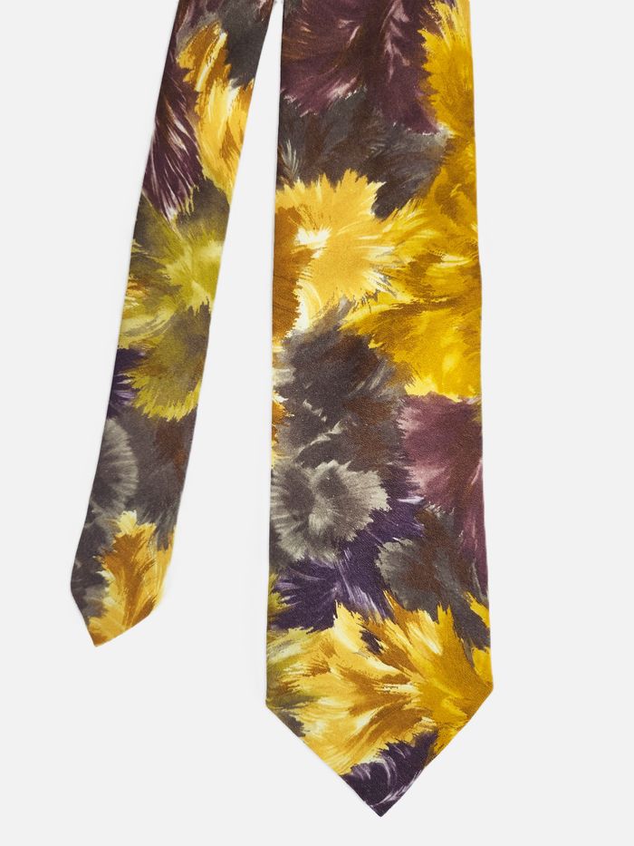 Cravate Vintage Centmil 1871 - Motif Abstrait - Tons Automne