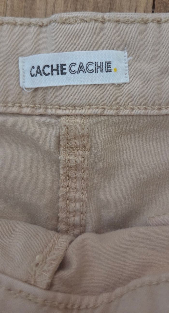 Pantalon Cargo Beige Taille Haute – Coupe Tendance - photo numéro 7