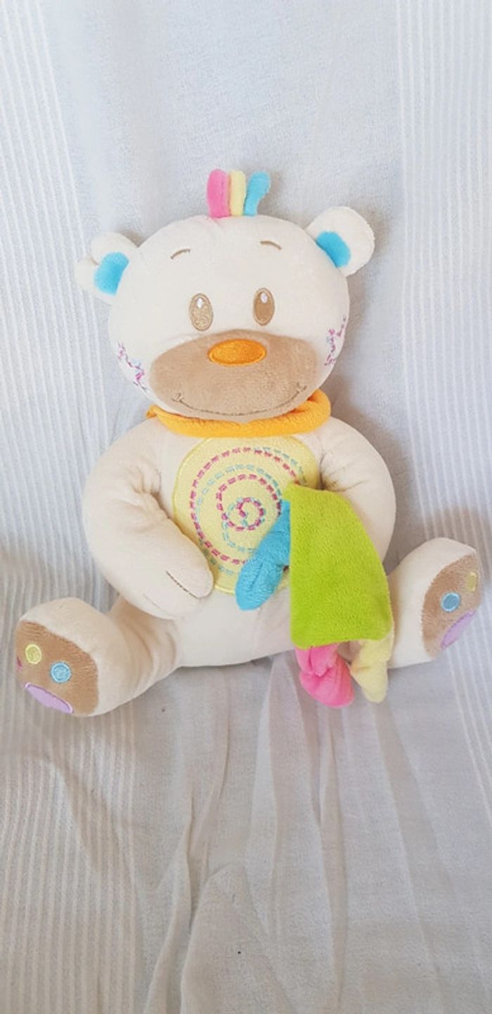 Peluche ourson beige Bellodoux