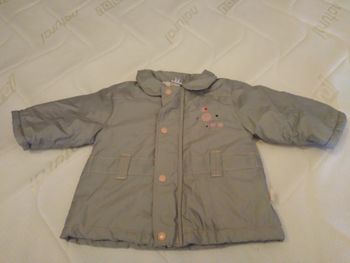 Manteau gris et rose fille 6 mois