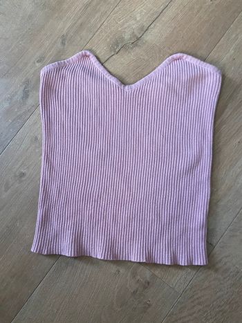 Top bandeau sans manche Rose pale