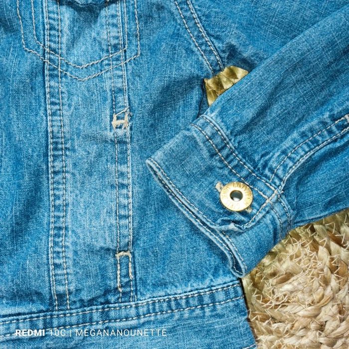🦋 Veste en jean fille – Taille 4 ans 104 cm – 100% coton – Boutique indépendante 🦋 - photo numéro 3