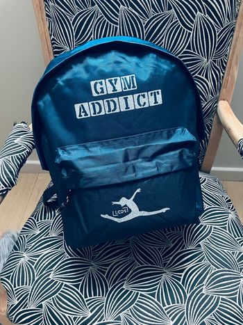 Sac à dos bleu marine argent pailleté