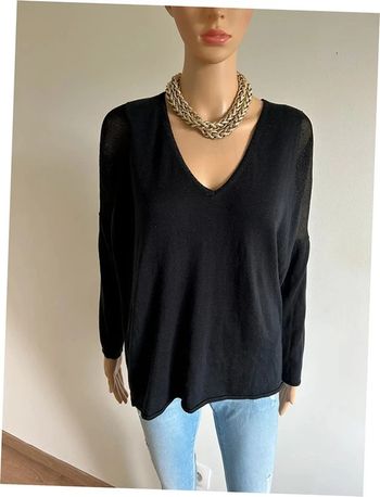 Pull noir pailleté à manches longues An'ge taille unique bon état