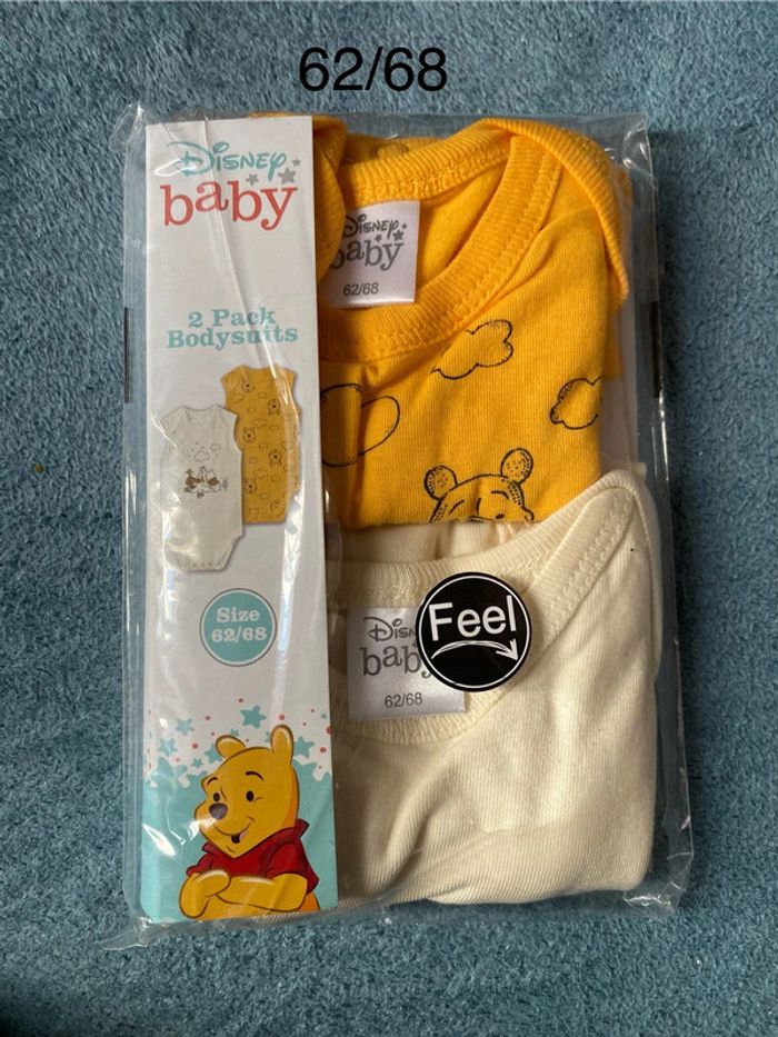 Lot de 2 body disney baby 62/68 Winnie l’ourson sans manche