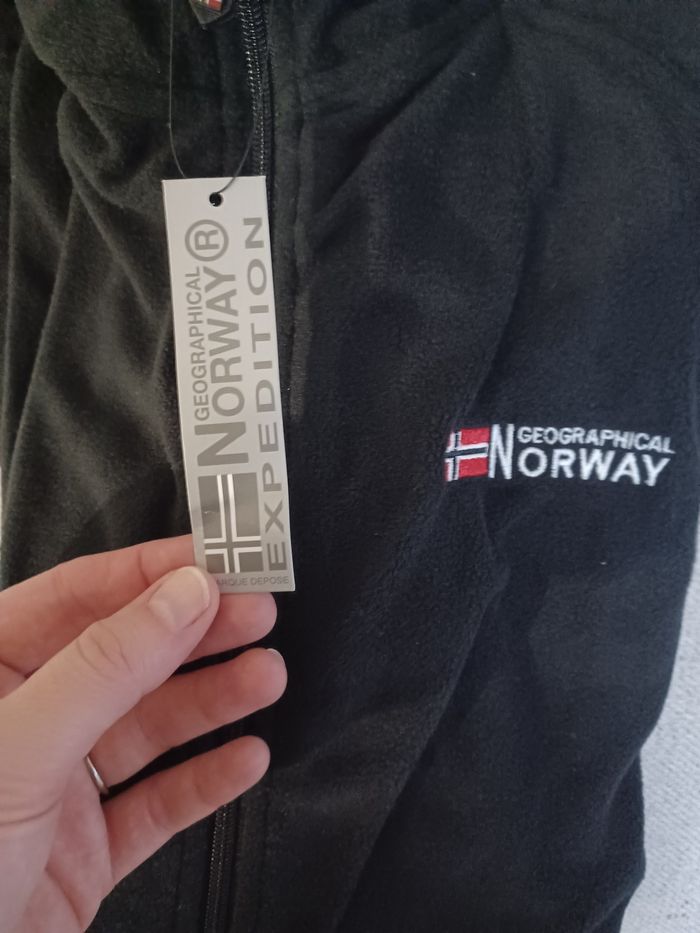 Veste polaire noir micro polaire legere avec capuche geographical norway modele tugood - photo numéro 9