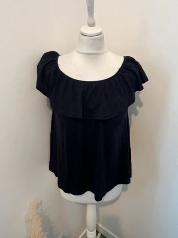 Blouse marine avec volant Bash XS