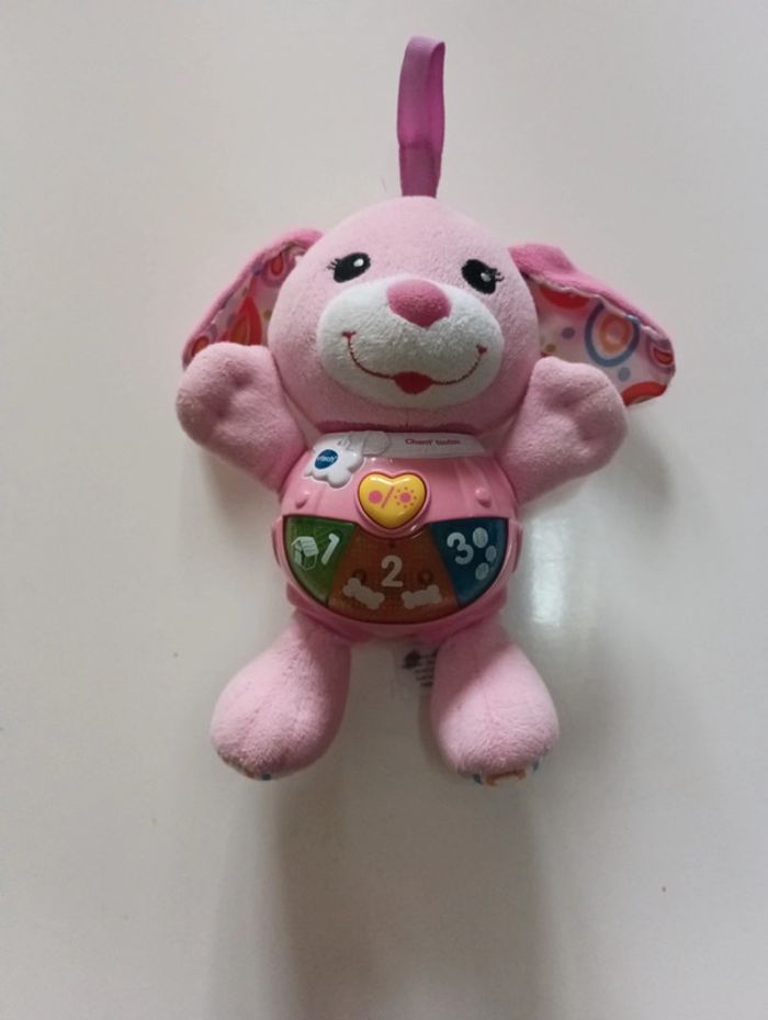 Jouet interactif peluche chien animaux chant vtech - photo numéro 2