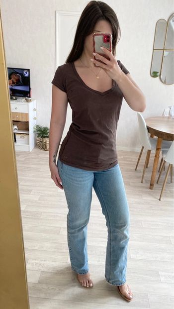 T-shirt manche courte marron