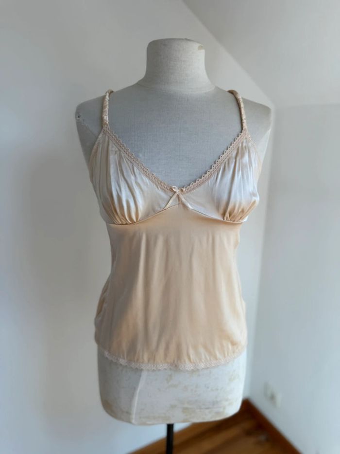 Superbe Caraco avec dentelle en soie 🌸 42 XL