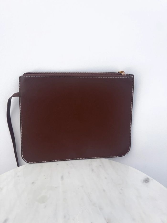 Pochette trousse marron Zara à attacher à un sac
