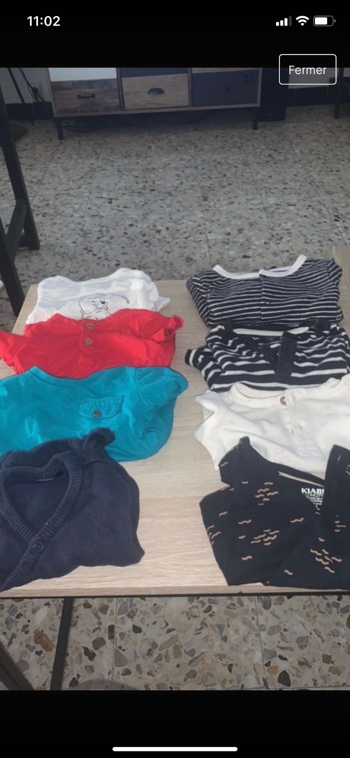 Lot t shirts manches courtes 1 mois