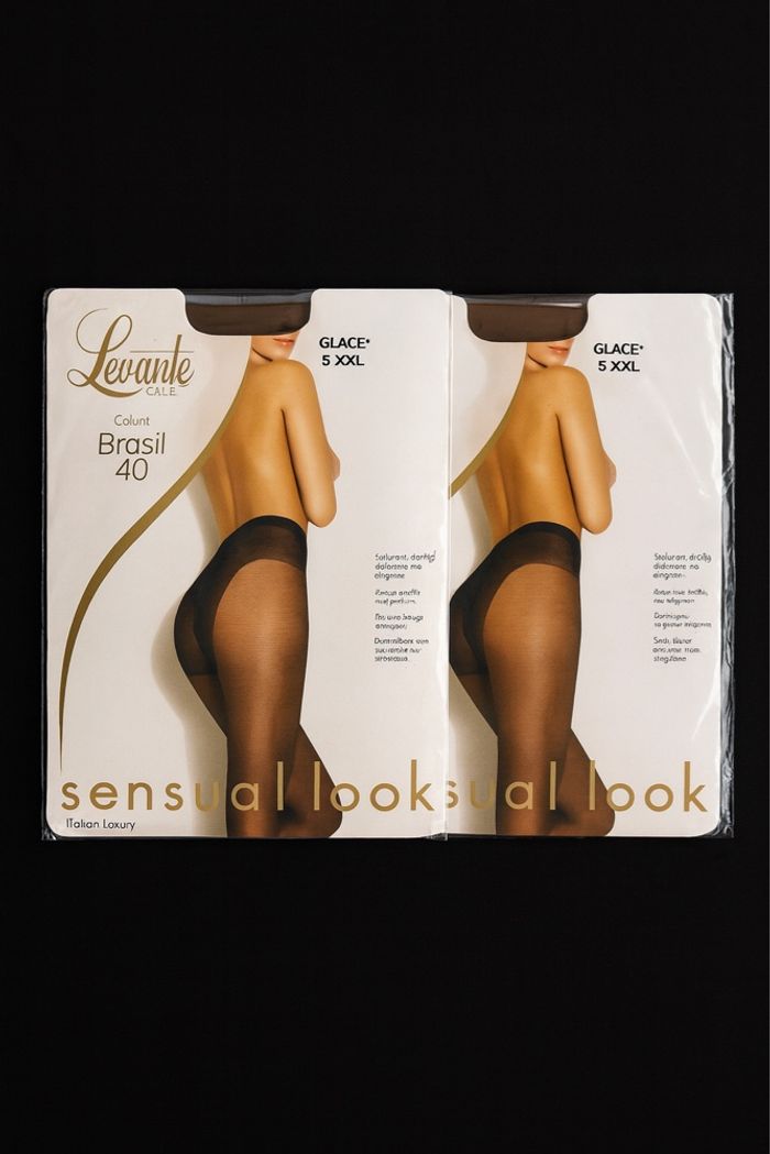 Lot de 2 collants Levante Glacé Brasil 40D noir taille 3
