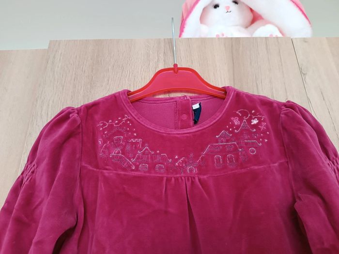 Pull velours 12 ans fille rose sergent major - photo numéro 2