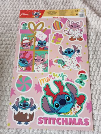 Fiche stickers fenêtre spéciale Noël Stitch