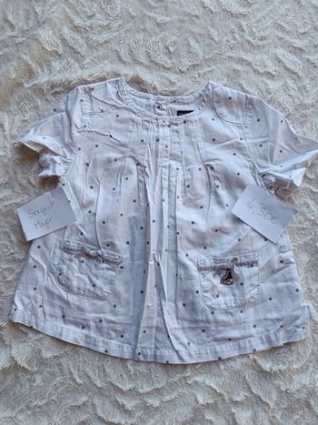 Blouse tunique tee shirt chemise manches courtes Fille 4 ans Sergent major