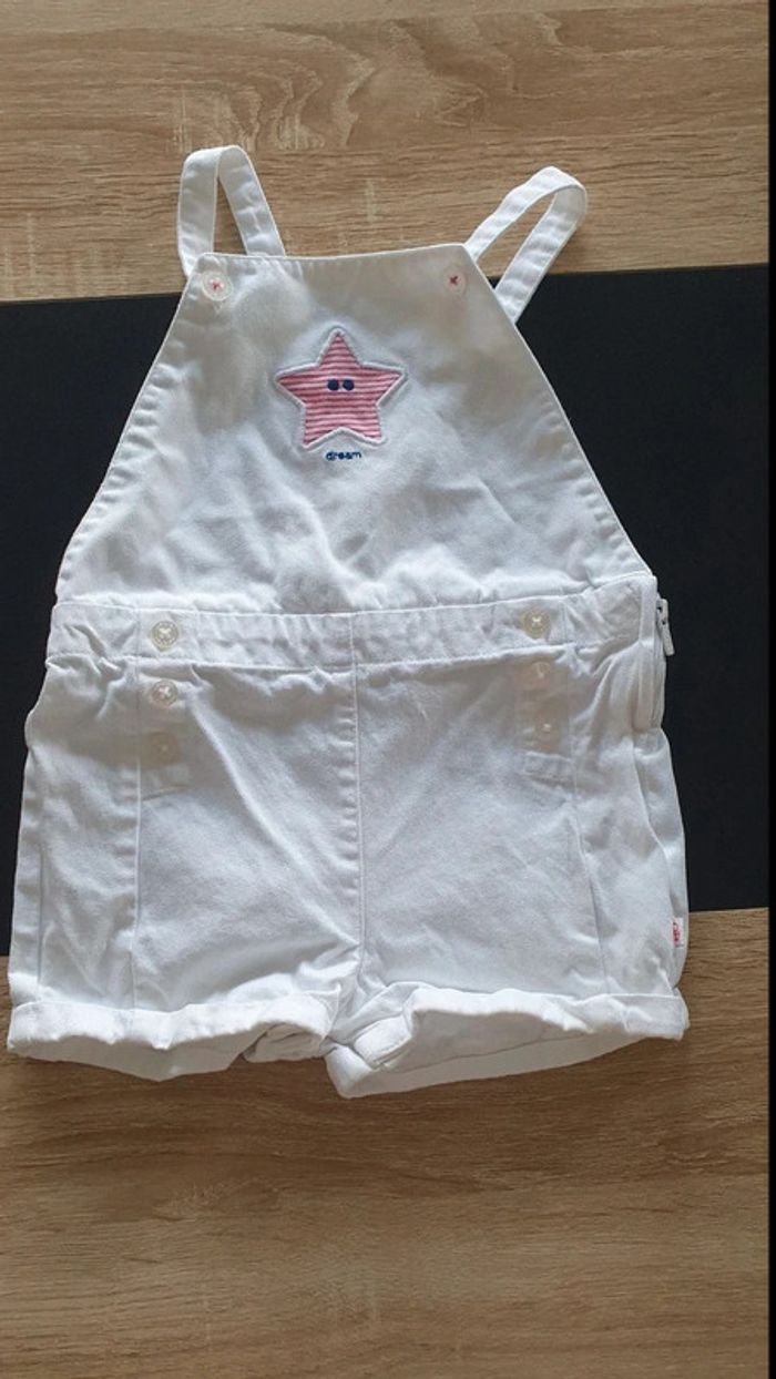 Ensemble salopette short et tee-shirt 23 mois - photo numéro 2