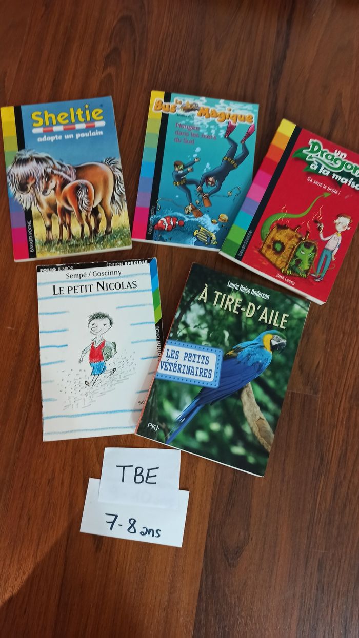 Lot livres enfants petit Nicolas animaux dragon