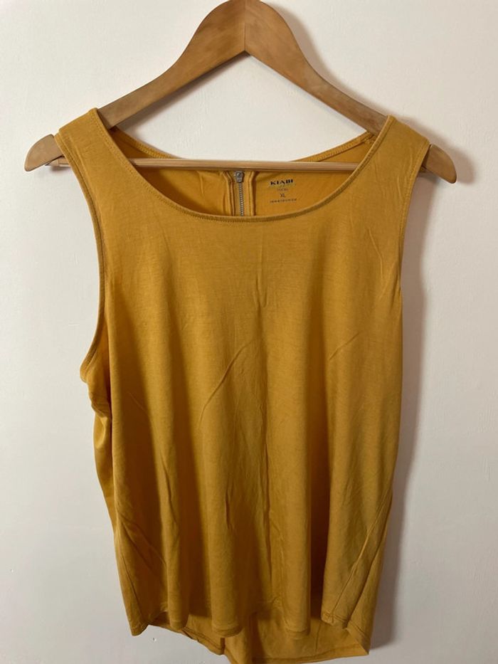 Débardeur femme grande taille XL – Coloris moutarde – Matière lyocell