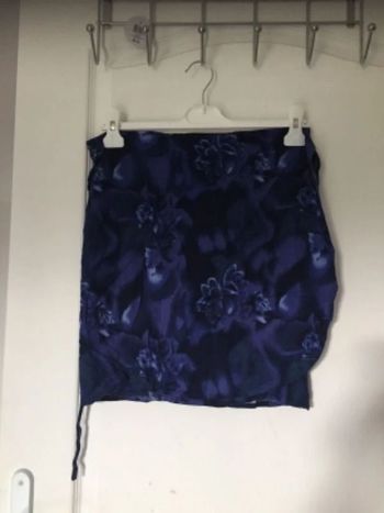 Jupe portefeuille bleue 38