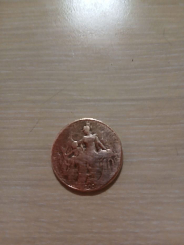 Piece de collection 10c fraterin annee 1900 tres bonne etat - photo numéro 8