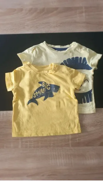 Lot de 2 tee-shirts manches courtes 62 cm